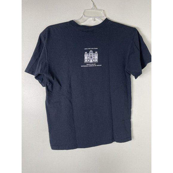 Vintage 1989 Smithsonian Institution Black Graphic Shirt Renwick Gallery - Picture 6 of 8